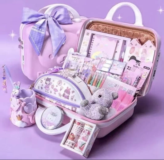 Pack by PCS(40/80/130/200/300/500)-Lovely Office Stationery Bundle-Pens Notebooks Pencils Notepads